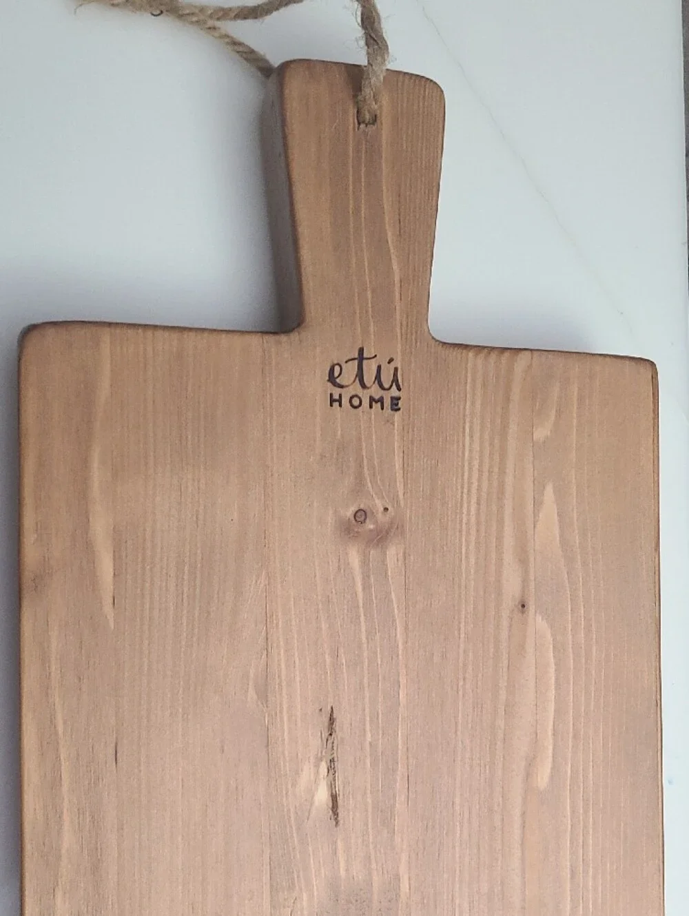 Rustic Wooden Paddle Cutting Board - Natural Brown